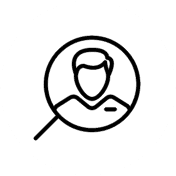 An empty or suspicious recruiter profile Recruiter profile icon